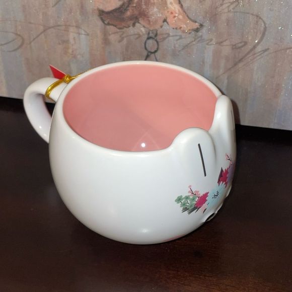 Starbucks 2023 Lunar Year of Rabbit White Pink Ceramic Bunny Rabbit Mug - Picture 5 of 5